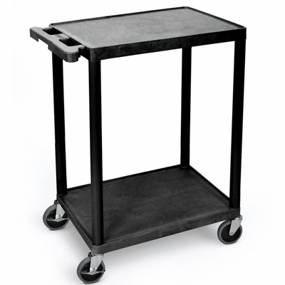 2 Shelf Plastic Service Trolley, 150kg Capacity, 610 x 485 x 840mm
