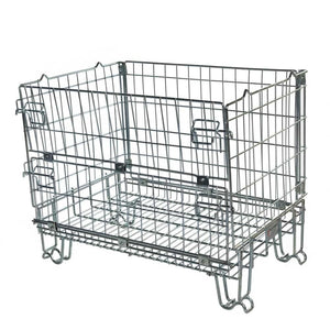 Cage à palette en fil métallique pliable Hypacage - Euro demi-usagée