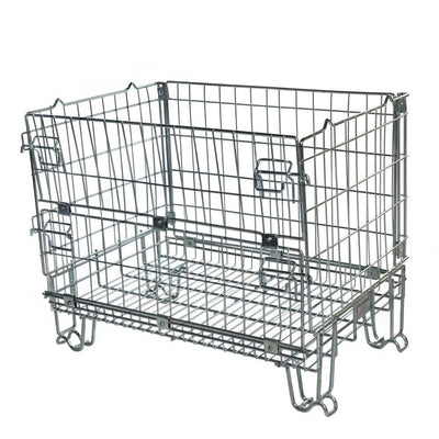 Cage à palette en fil métallique pliable Hypacage - Euro demi-usagée