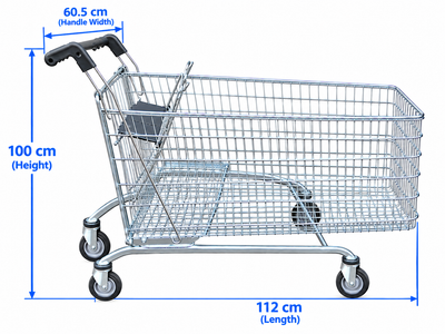 232 Litre Shopping Trolley - Refurbished Supermarket Retail Trolley