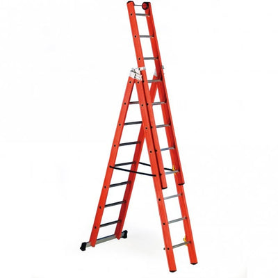 3-Way Glass Fibre Combination Step Ladder – EN 131 Professional & EN 50528 Insulated