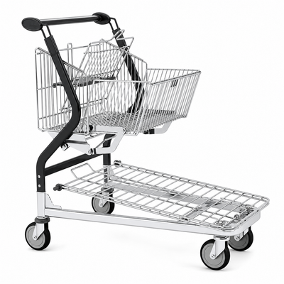 Vario 90S Transport Trolley – Foldable Basket Trolley with Wire Platform