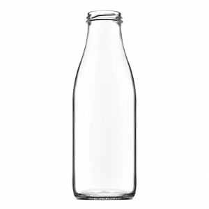 1 Liter Schraubverschluss-Glashflasche für Milch | 48 mm Hals | Wiederverwendbare Glastankflasche für Molkereiprodukte | 1 L