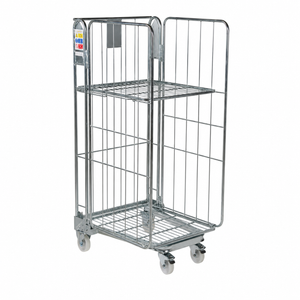 Used 3-Sided Roll Cage | Heavy Duty Galvanised Roll Container | 500kg Capacity