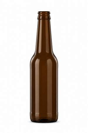 330ml Ravnbrun Engangs-Ølflasker af Glas – 28mm Kroneluk