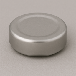 Caps en métal argenté à visser RTO de 38 mm – Hauteur de 10 mm