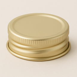 Capuchon à vis en or pâle de 38 mm - Profil haut de 10 mm