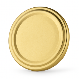 58mm gold LAQ9 roll-threaded metal cap for glass and PET containers
