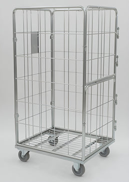 Conteneur 800x700x1500 avec portes avant – Chariot roulant sécurisé pour un accès facile