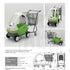 Chariot de courses 100L avec voiture pour enfants à bord