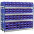Double Longspan Starter Kits | Mild Steel Storage Shelving with Small Parts Bins