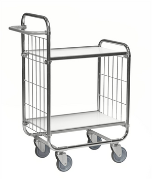 Series 8000 shelving trolley with electrogalvanised steel frame and laminate shelves 815x470x1120mm 250kg load