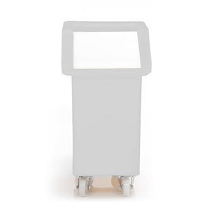 65 Litre Ingredients Trolley with Opaque Flap Lid, Food Approved MDPE Mobile Storage Bin