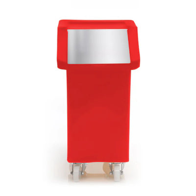 65 Litre Ingredients Trolley with Stainless Steel Flap Lid – Food Approved Mobile Storage Bin