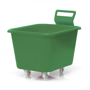 227 litre MDPE moulded plastic mobile truck with handle and heavy duty nylon castors