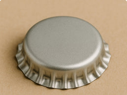 Capsules en métal argentées pour bouteilles de bière – 26 mm