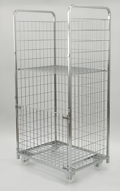 Conteneur WMU 1700x800x600 avec étagère – Chariot roulant extra-long pour marchandises surdimensionnées