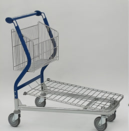 Vario 90 Chariot de transport – Chariot à panier fixe avec plateforme en fil métallique