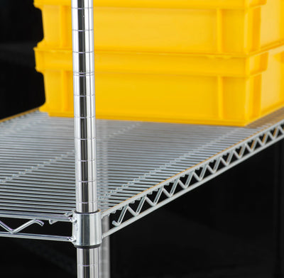 Stainless Steel Wire Shelving – Mobile Unit 1800mm High, 4 Tier, Catering & Hospital Grade