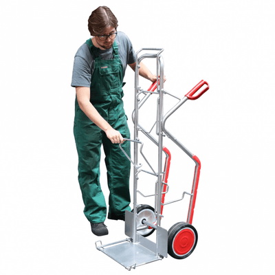 Aluminium Water Empty Bottle Sack Truck 200kg Capacity - Holds 7 Bottles