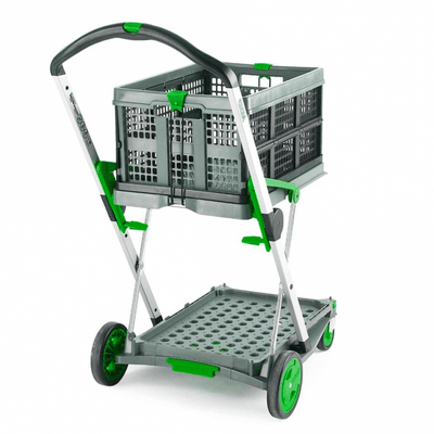 Folding Plastic Shelf Trolley – 60kg Load Capacity