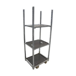 Chariot de plantes danois avec 3 étagères réglables – 715x565x1250mm, cadre en acier galvanisé