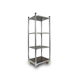 Chariot de plantes danois avec 3 étagères réglables – 715x565x1900mm, cadre en acier galvanisé