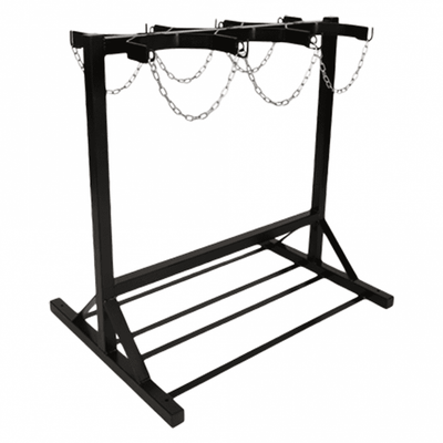 Free-Standing Double-Sided Cylinder Floor Stand, 4 or 6 Gas Cylinders Up to 280mm Diameter