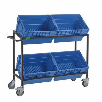 Mobile Multi-Position Container Picking Trolley 300kg Capacity