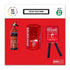 Wall Mounted Fire Station Shadow Board, 750 x 750mm with Extinguisher, Blanket & Alarm