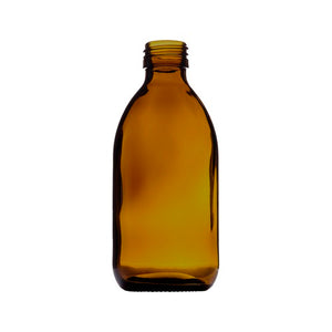 250ml amber glass medical round bottle supplied in bulk pallets by AB Handling