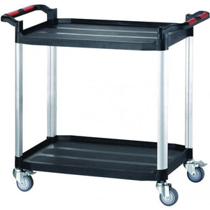 Plastic 2 Shelf Trolley 100kg Capacity 460W x 750L x 940H mm