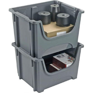 Small Parts Open Front Plastic Picking Bins 50L, 495 x 390 x 320mm - Pack of 5