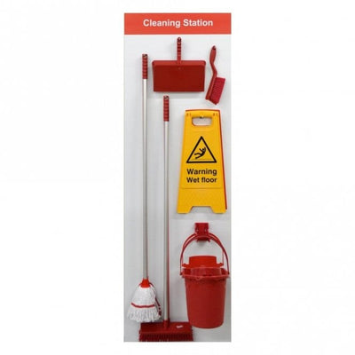 Equipped Shadow Board Cleaning Station – Wall Mounted