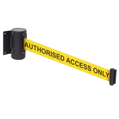 Wall Mounted Retractable Belt Barrier with Printed Message