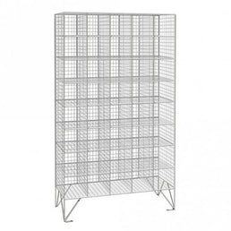 Wire Mesh Multi-Compartment Locker – Free-Standing Storage Unit
