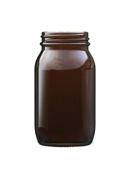 Bocal en verre ambré de 175 ml pour poudre
