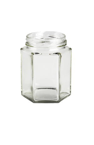 195ml hexagonale Glasdose