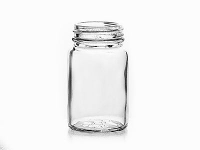 Pot en verre blanc de 60 ml