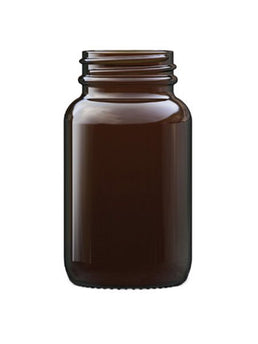 Pot en verre ambré de 100 ml pour poudre