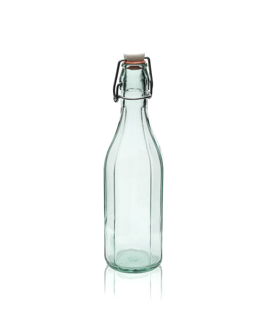 Bouteille Facettée Costolata de 750 ml avec Bouchon à Bascule