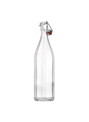 1 Liter Facettierte Costolata Flasche mit Swing-Stopper