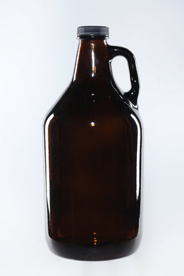 Growler en verre ambré de 64 oz/1,84 litre avec poignée