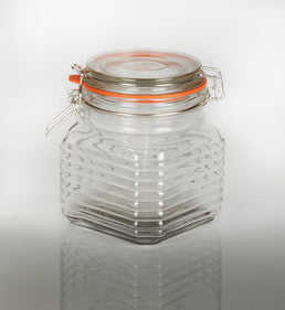 Bocal en verre Kilnclip à rainures de 800 ml