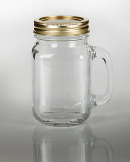 Bocal en verre Mason de 450 ml avec poignée
