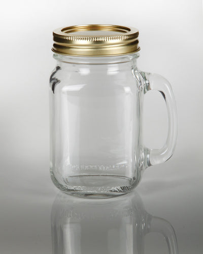 Bocal en verre Mason de 450 ml avec poignée