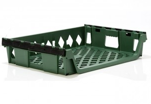 Plateau à pain empilable pour 12 miches (vert) vue en angle