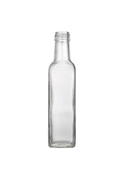 Bouteille à sauce en verre carrée à long col de 230 ml (8 oz)