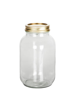 1 Litre Pot Mason en Verre Embossé