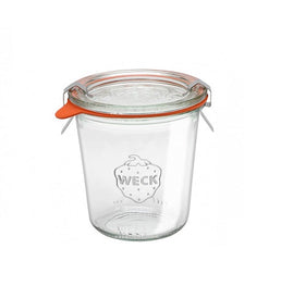 Bocal en verre Weck de 290 ml avec couvercle, anneau et clips